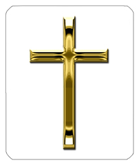 249 DF35-510-GD-WT Gold Single Cross White